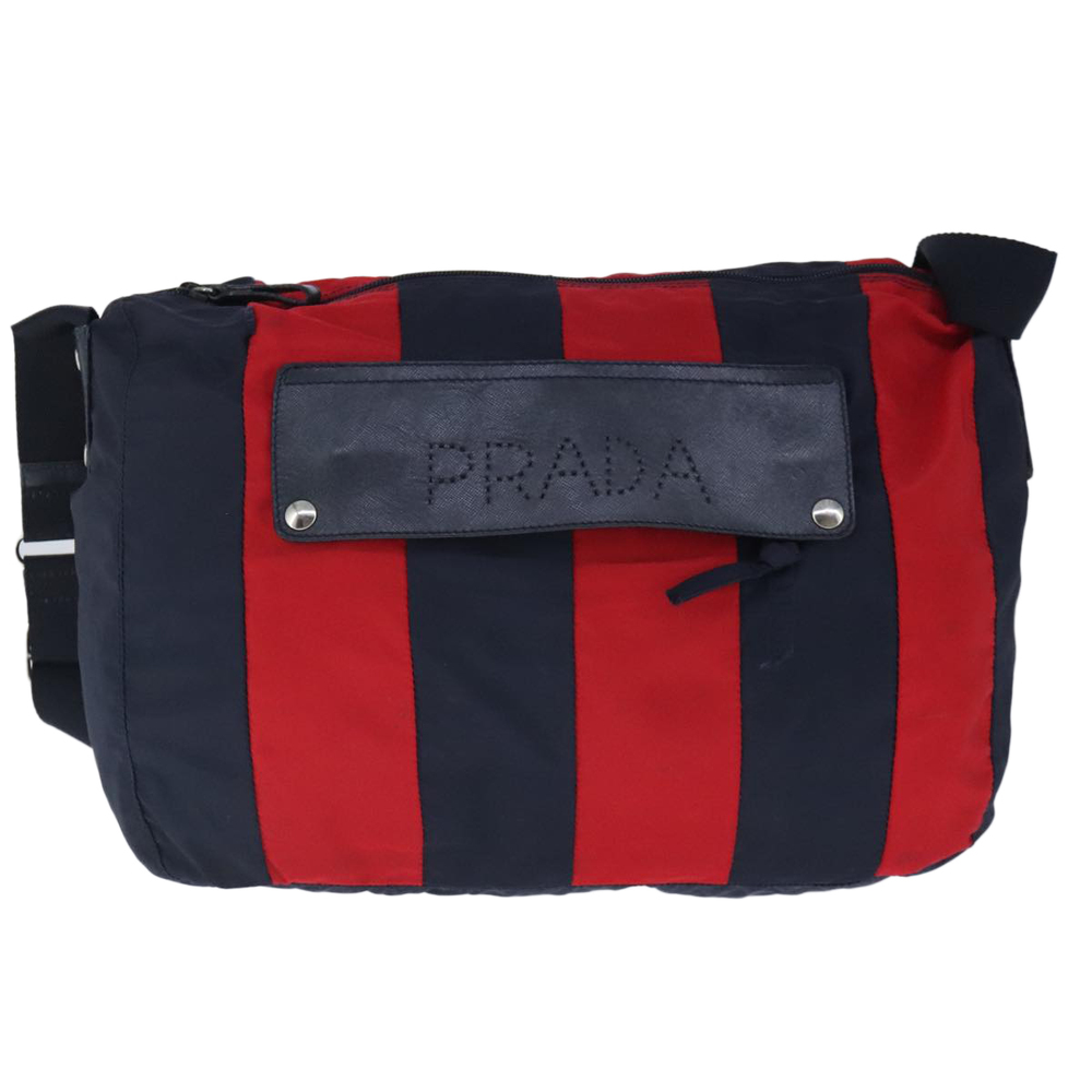 PRADA Shoulder Bag Nylon Red Navy Auth bs20409 - Picture 13 of 16